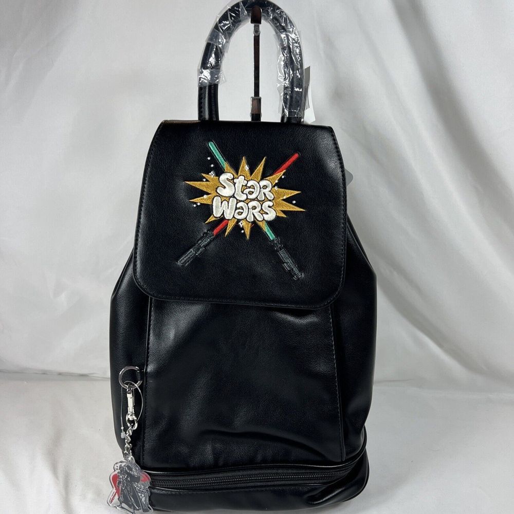 Disney Parks Star Wars Lightsaber Black‎ Backpack Bag New with Tag - Picture 2 of 16